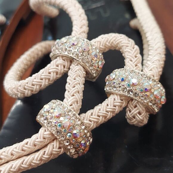 Lerre Rope Crystal Bling Rhinestone Sandals Sz 39/9 - Picture 3 of 7